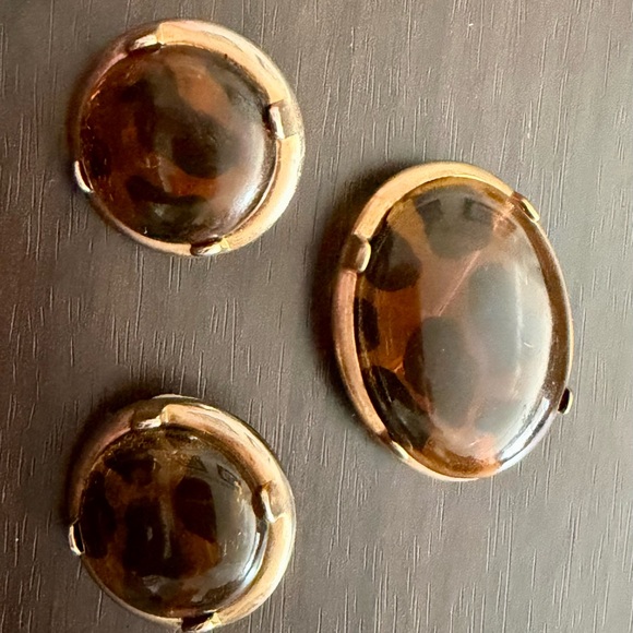 M Jent Vintage Leopard Clip-On Earrings and Pendant - Picture 5 of 7